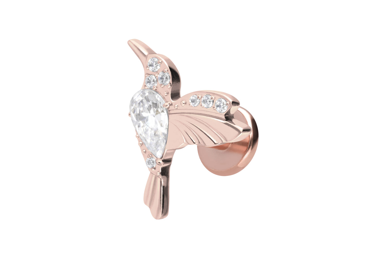 Titan Labret Piercing mit Innengewinde KOLIBRI